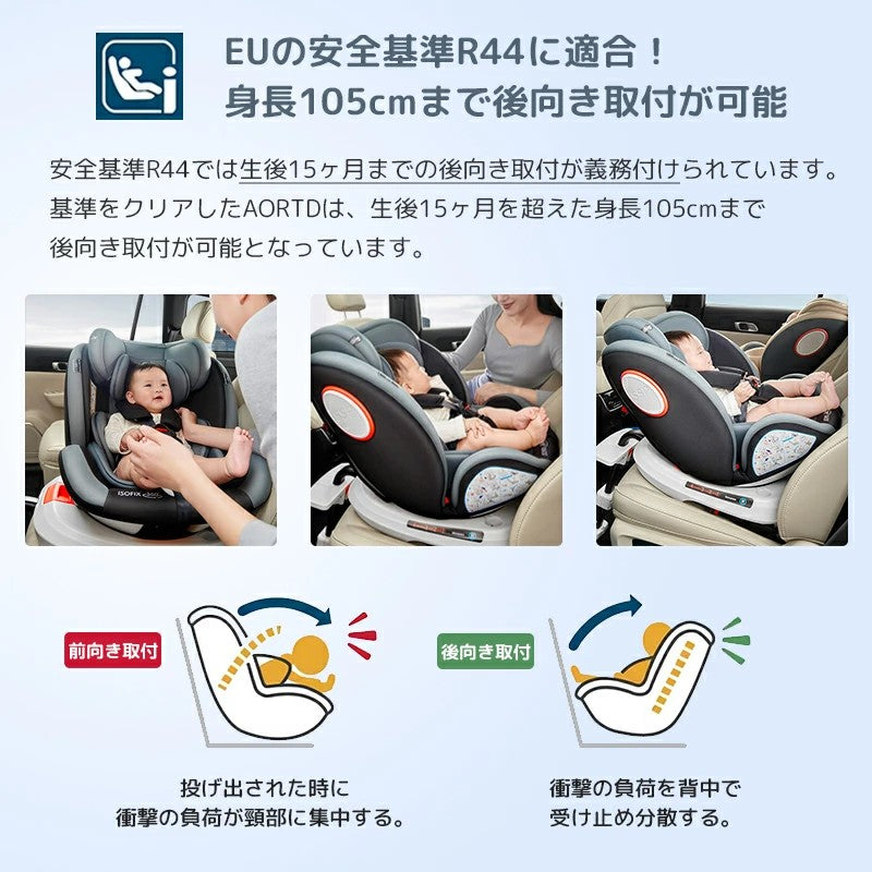 チャイルドシート HZDMJチャイルドシート 360度回転サポート 足踏みとサポートレッグ付き