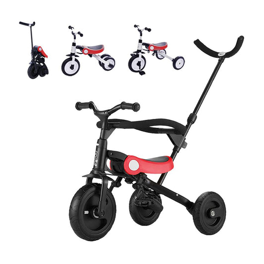 バランスバイク 3in1三輪車折りたたみ「三年保証」 組立簡単 手押し棒付き  2～6歳