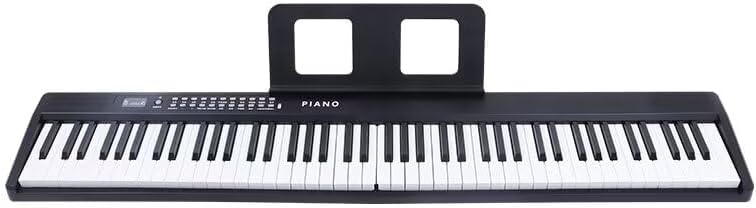 HZDMJ キーボード ピアノ 電子ピアノ 61鍵盤 88鍵盤 スタンド スリム MIDI対応 軽量 初心者 コンパクト 高音質 ピアノタッチ 譜面台 持ち運び 楽器 練習 電子キーボード 練習モード 折り畳み式 折りたたみ