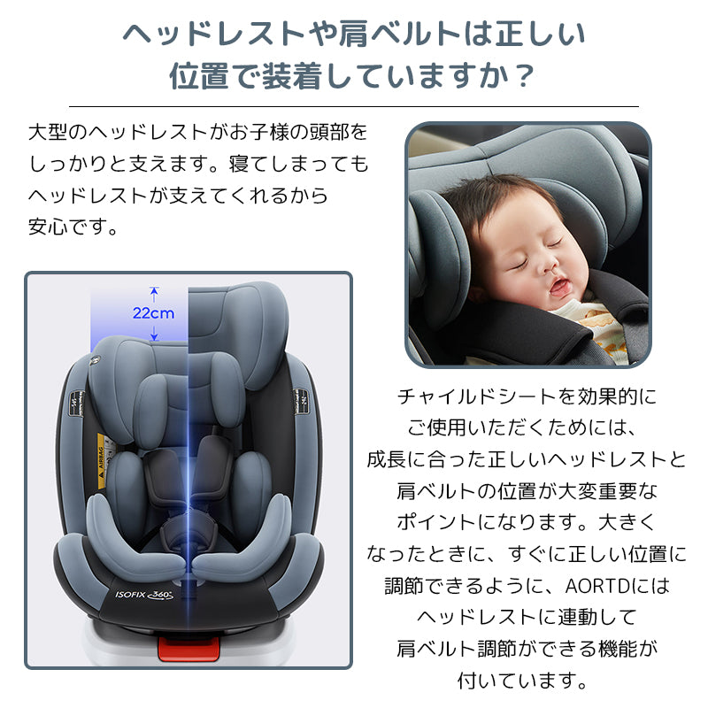 HZDMJ チャイルドシート 360度 回転式 ISOFIX対応 hzdmj チャイルドシート 360°回転式 ジュニアシート 0歳〜12歳