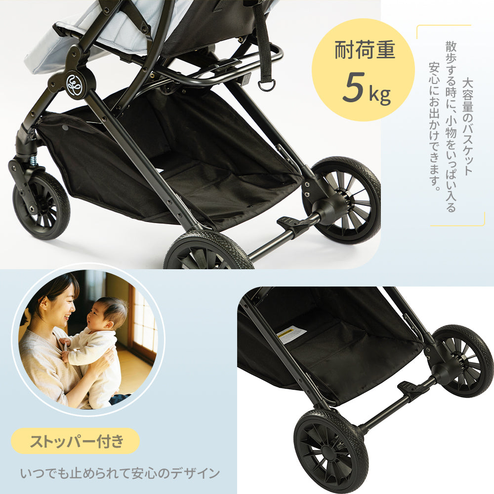HZDMJ ベビーカー 折りたたみ 自立 軽量 コンパクト 折りたたみベビーカー 小型 リクライニング おしゃれ 出産お祝い サンシェード 新生児 通気性抜群 防寒 耐荷重15kg プレゼント ギフト