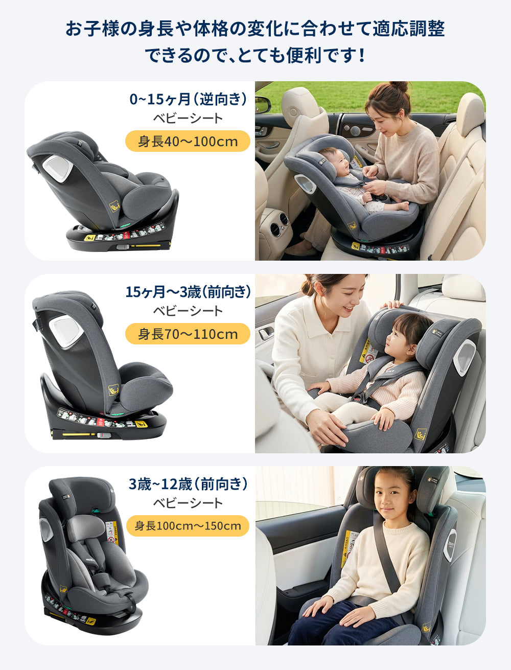 HZDMJ チャイルドシート 360度回転式 ISOFIX対応 シートベルト固定 Amazon | HZDMJ チャイルドシート 360度 回転式 ISOFIX対応 シート