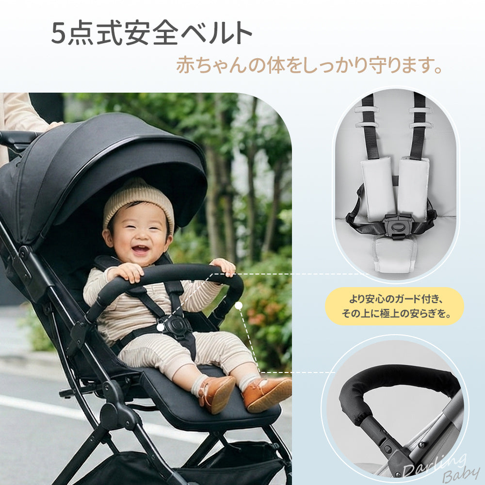 HZDMJ ベビーカー 折りたたみ SG基準 2年間保証 ベビー用品 新生児～3