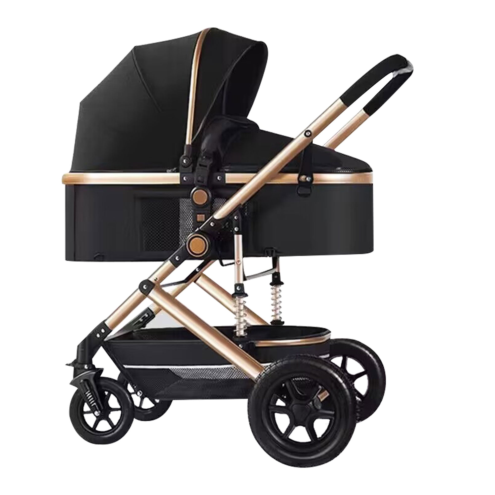 HZDMJ ベビーカー4WAY 折たたみ 軽量 両面ベビーカー A型 B型